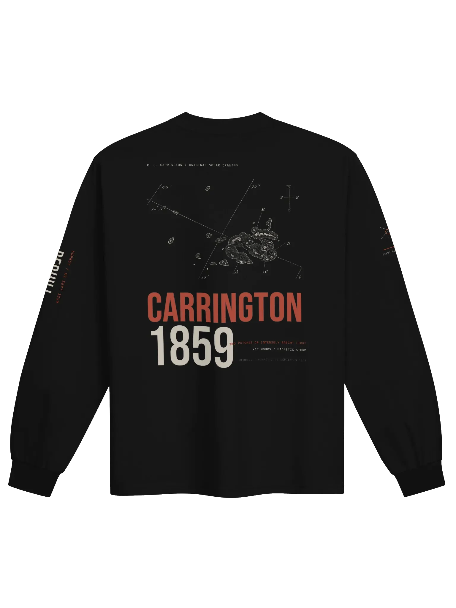 Carrington 1859 Archive Long Sleeve, back artwork view
