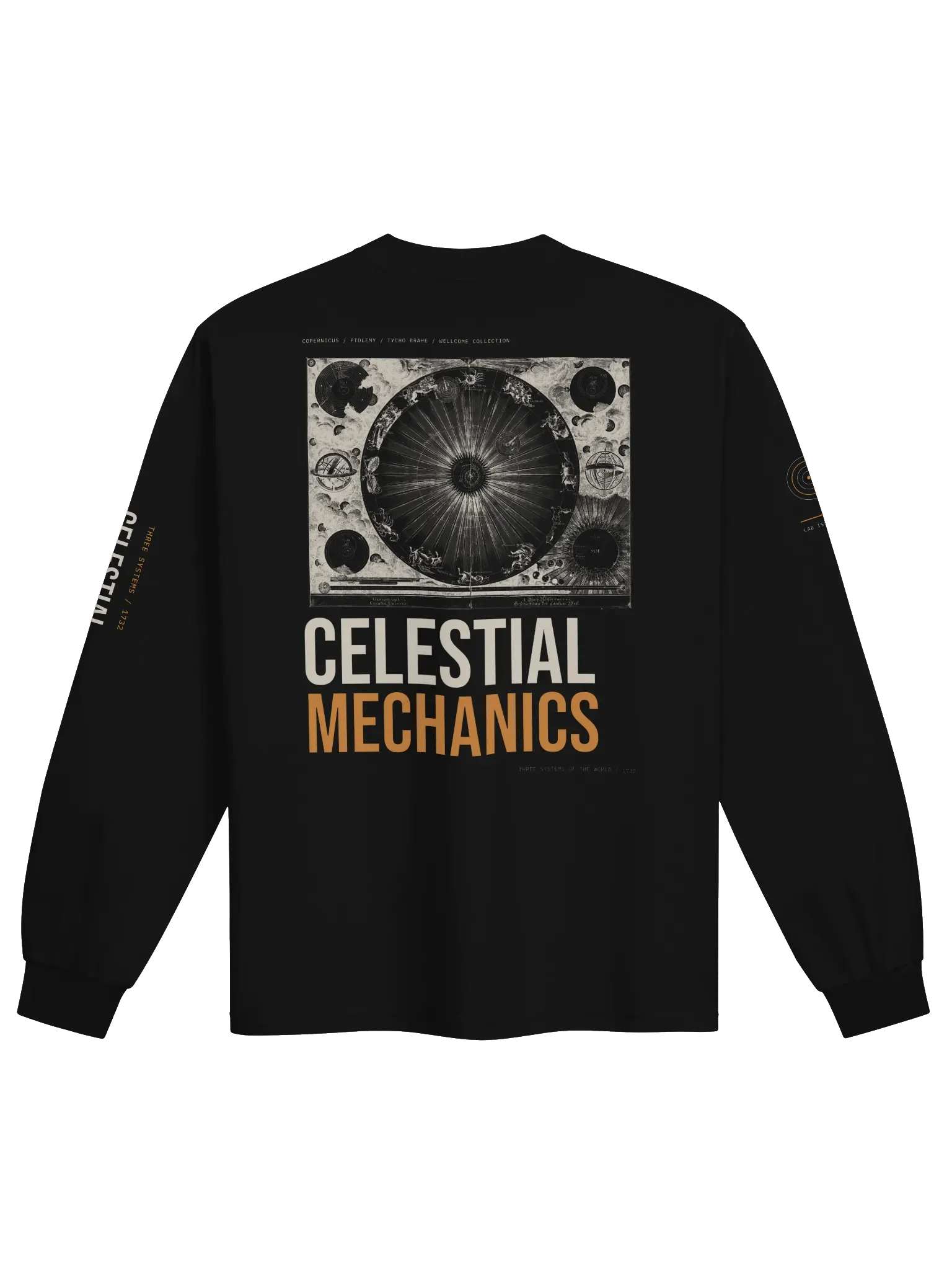 Celestial Mechanics 1732 Archive Long Sleeve, back artwork view