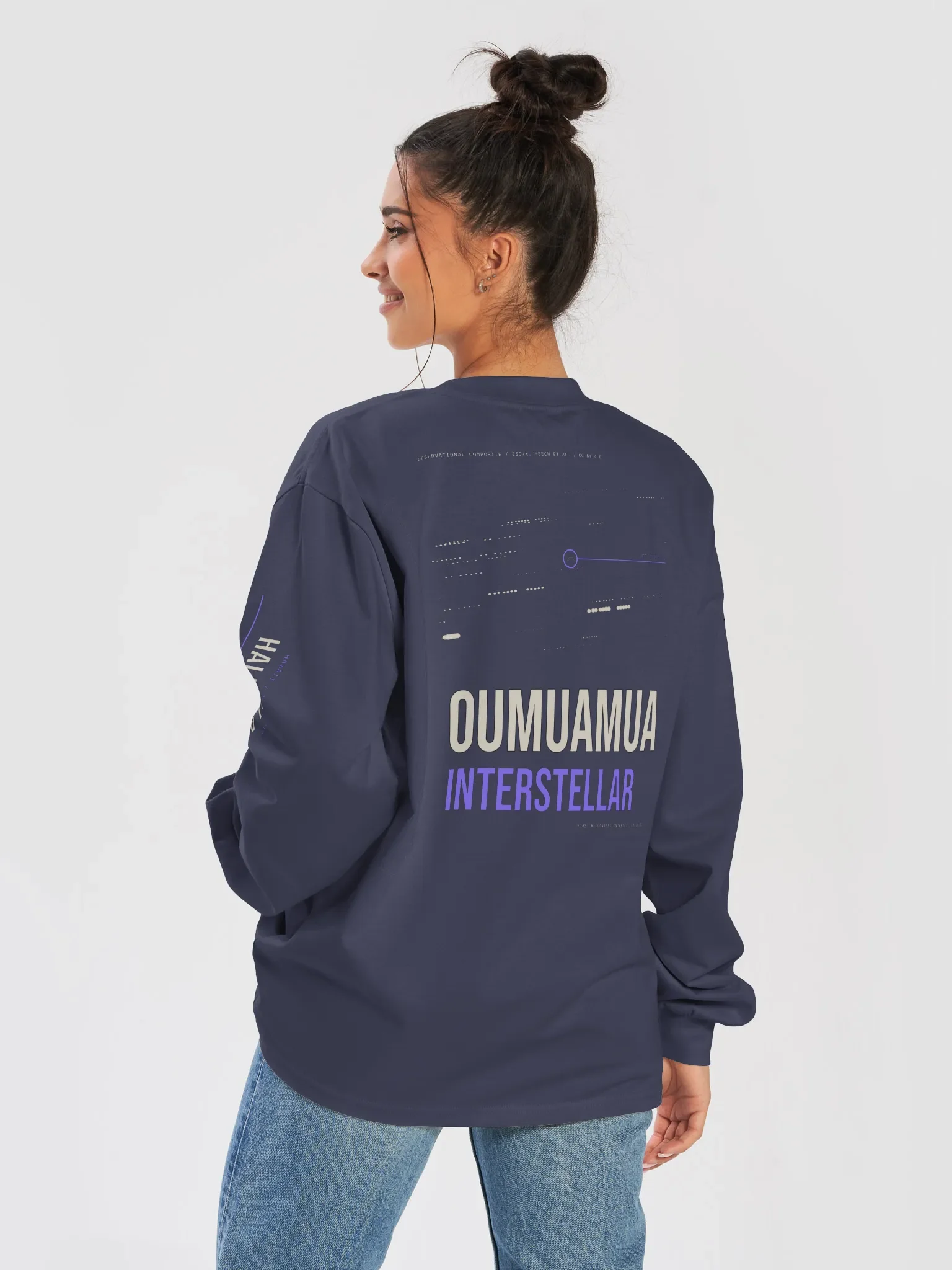 1I/2017 U1 ʻOumuamua Archive Long Sleeve, back print detail
