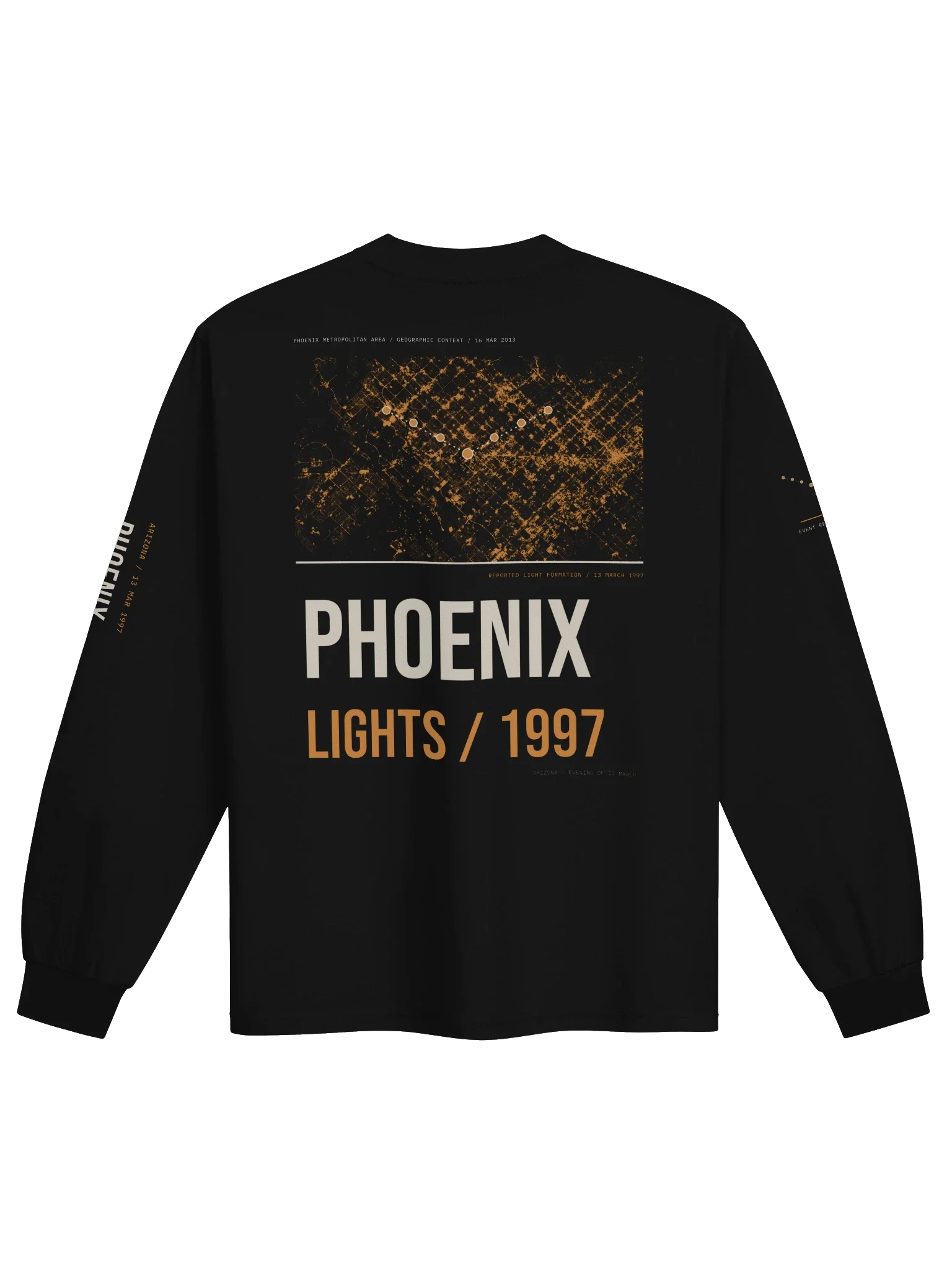 Phoenix Lights 1997 Archive Long Sleeve, back artwork view