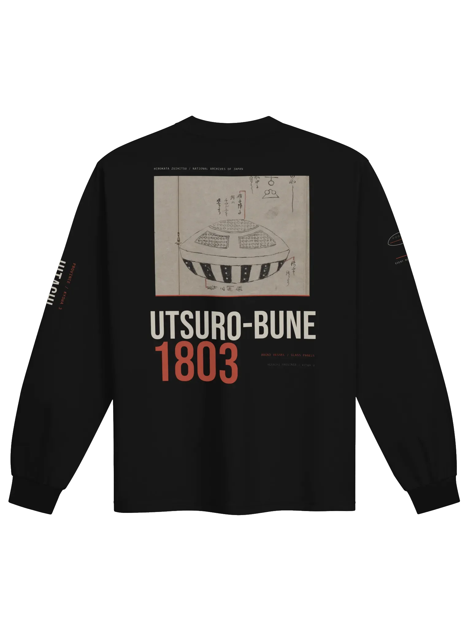 Utsuro-bune 1803 Archive Long Sleeve, back artwork view