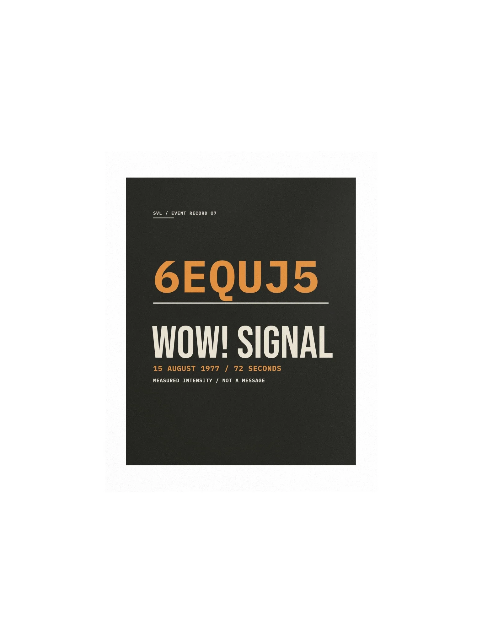 Wow! Signal 1977 Archive Print, full artwork